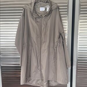 STYLUS Women's Taupe Hooded Trench Coat